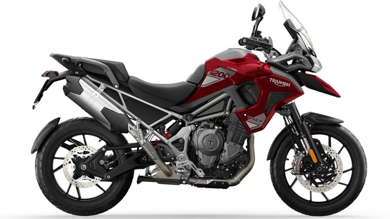 Triumph Tiger 1200 GT Explorer touring motorcycle parked outdoors