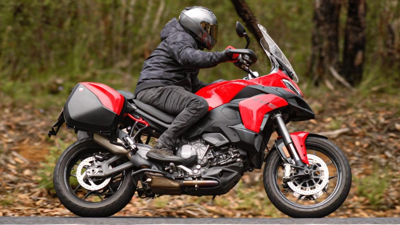 Ducati Multistrada V2 Travel touring motorcycle in motion
