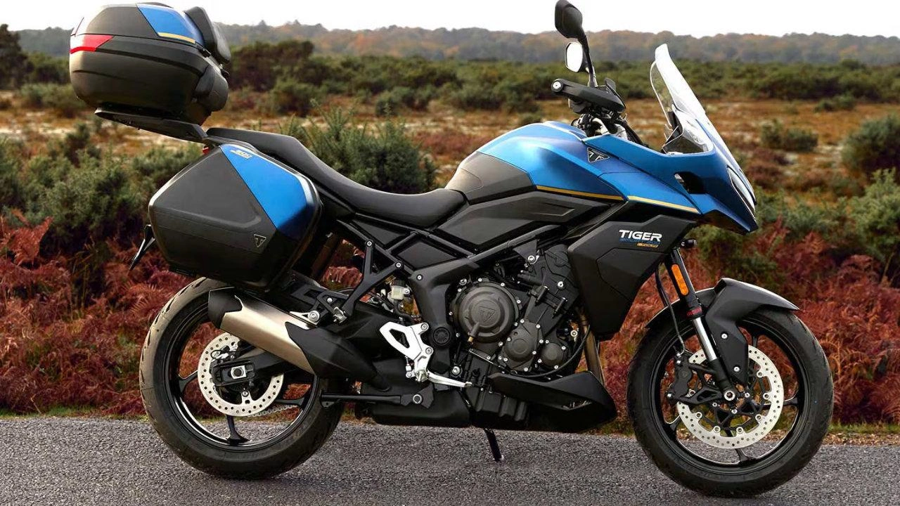 Triumph Tiger Sport 800 Tour motorcycle with full factory luggage