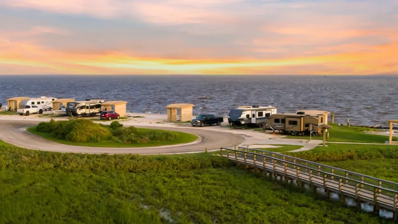 camping au bord de l'eau au Texas