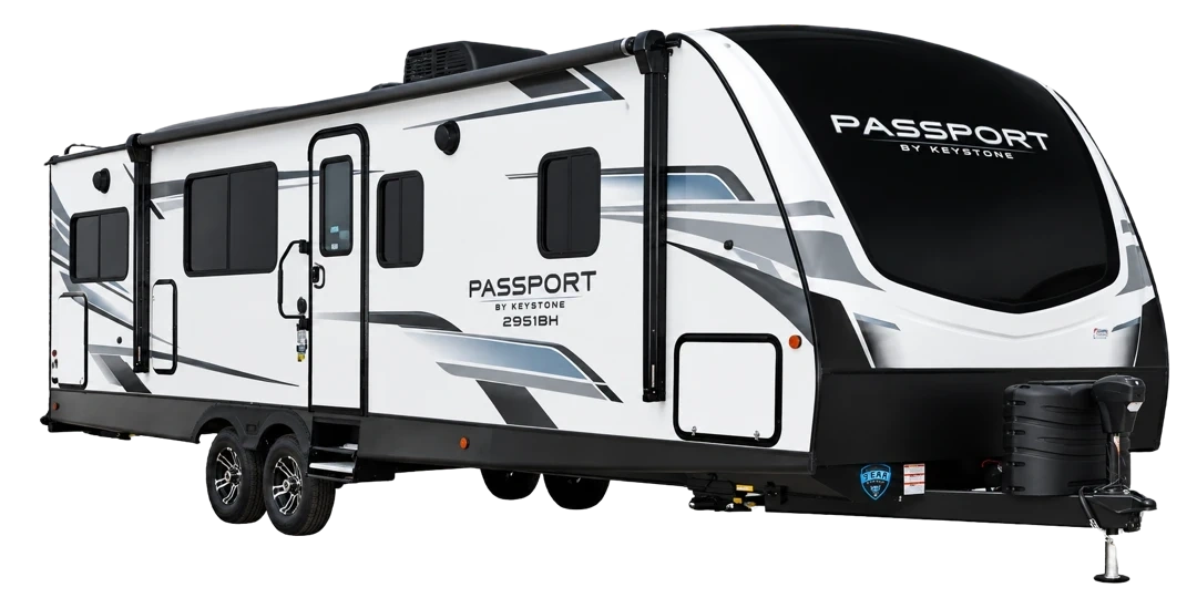 Plan intérieur d'une roulotte Keystone Passport GT 2951BH Harbor