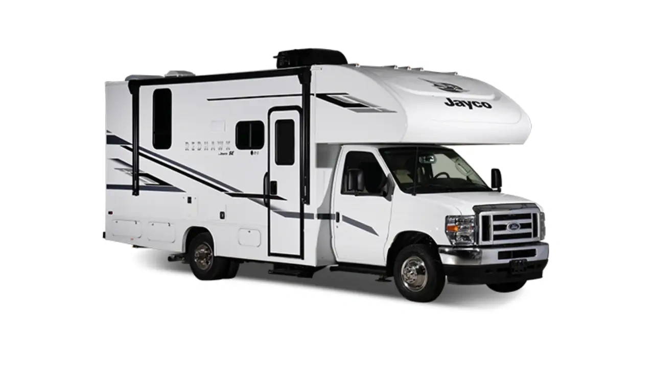 vue latérale avant d'un Redhawk SE 22CF de Jayco