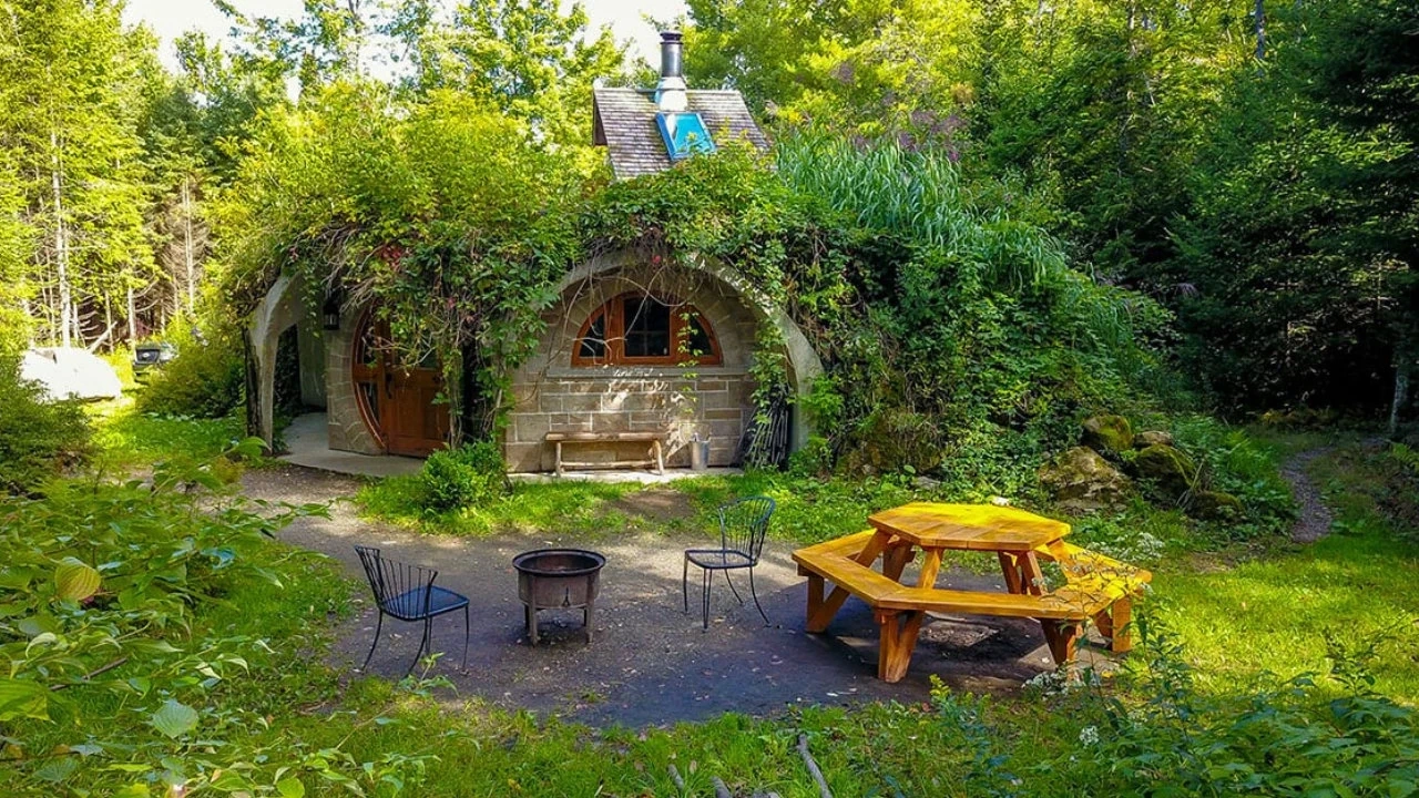 maison de hobbits au parc Entre cimes et racines