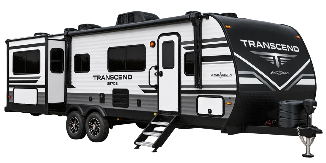 Plan intérieur d'une roulotte Grand Design Transcend Xplor 297QB Gunstock