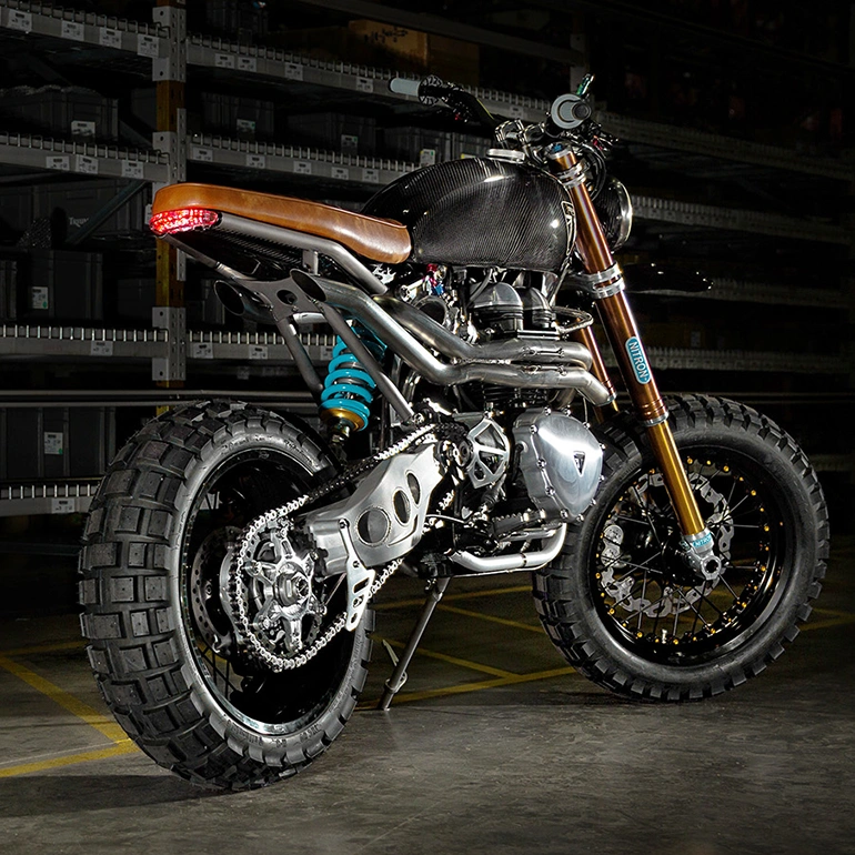 Placeholder for a handcrafted Triumph custom motorcycle