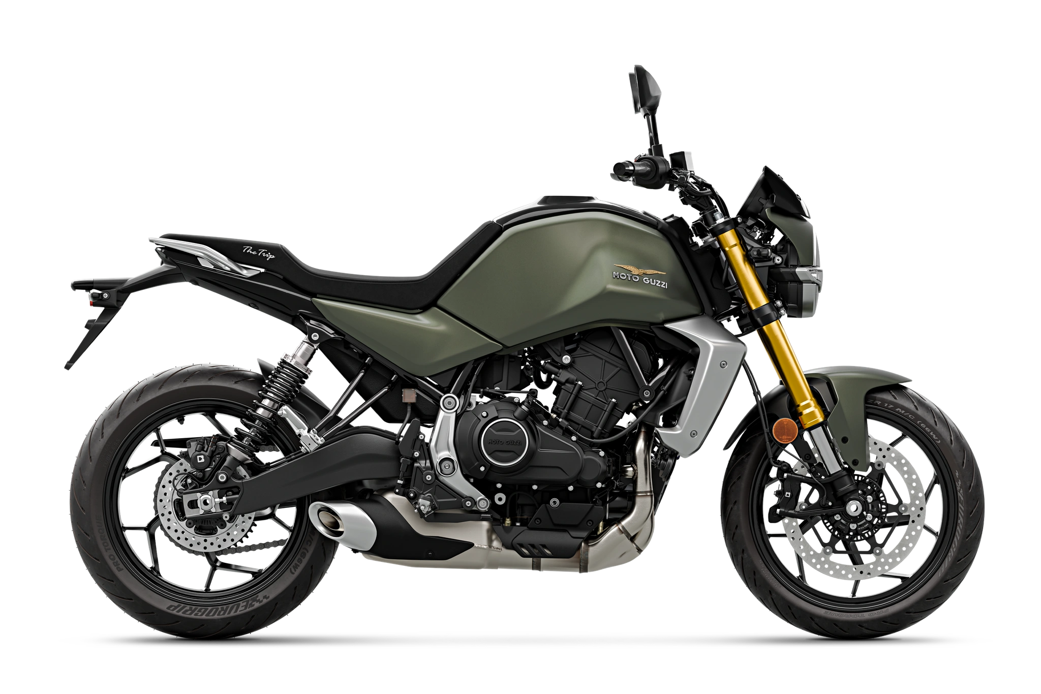 2027 Moto Guzzi The Trip 500 in Green Groove green