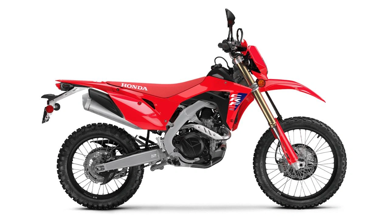 vue latérale d'une moto Honda CRF450RL
