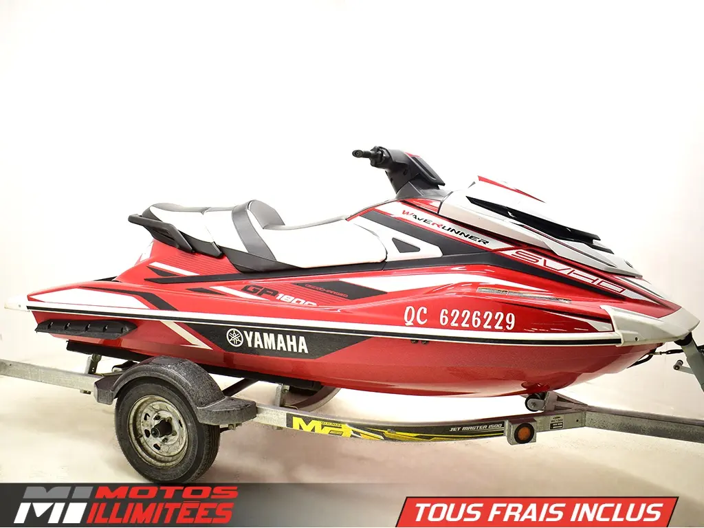 2018 Yamaha Waverunner  GP1800T SVHO - Remorque incluse. Frais inclus+Taxes