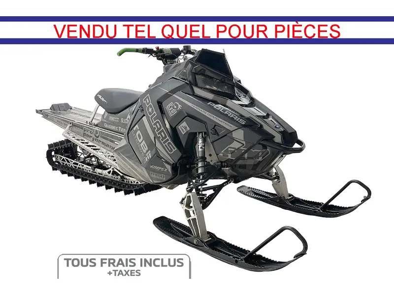 2018 Polaris 800 PRO RMK 155 VENDU TEL QUEL POUR PIÈCES. FRAIS INCLUS+TAXES