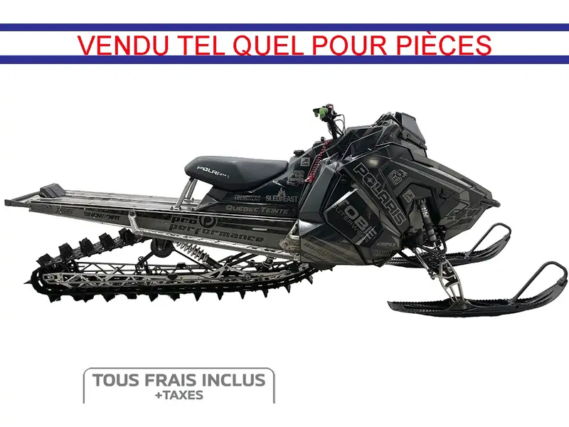 2018 Polaris 800 PRO RMK 155 VENDU TEL QUEL POUR PIÈCES. FRAIS INCLUS+TAXES