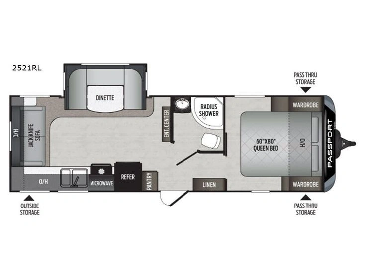 2020 Keystone Rv Passport Ultra-lite Gt Series 2521rl alt