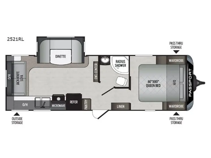 2020 Keystone RV Passport Ultra-Lite GT series 2521RL