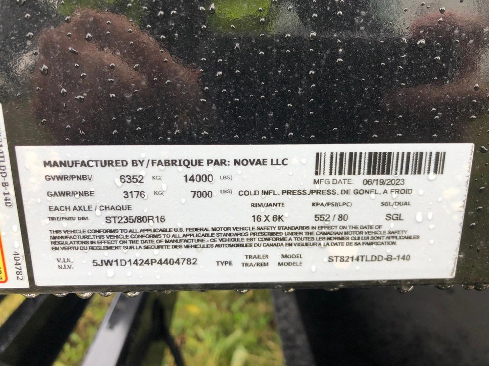 2023 Sure-trac Dompeur Hd Lp 82''x14 Ta 14k 2 Portes Noires alt