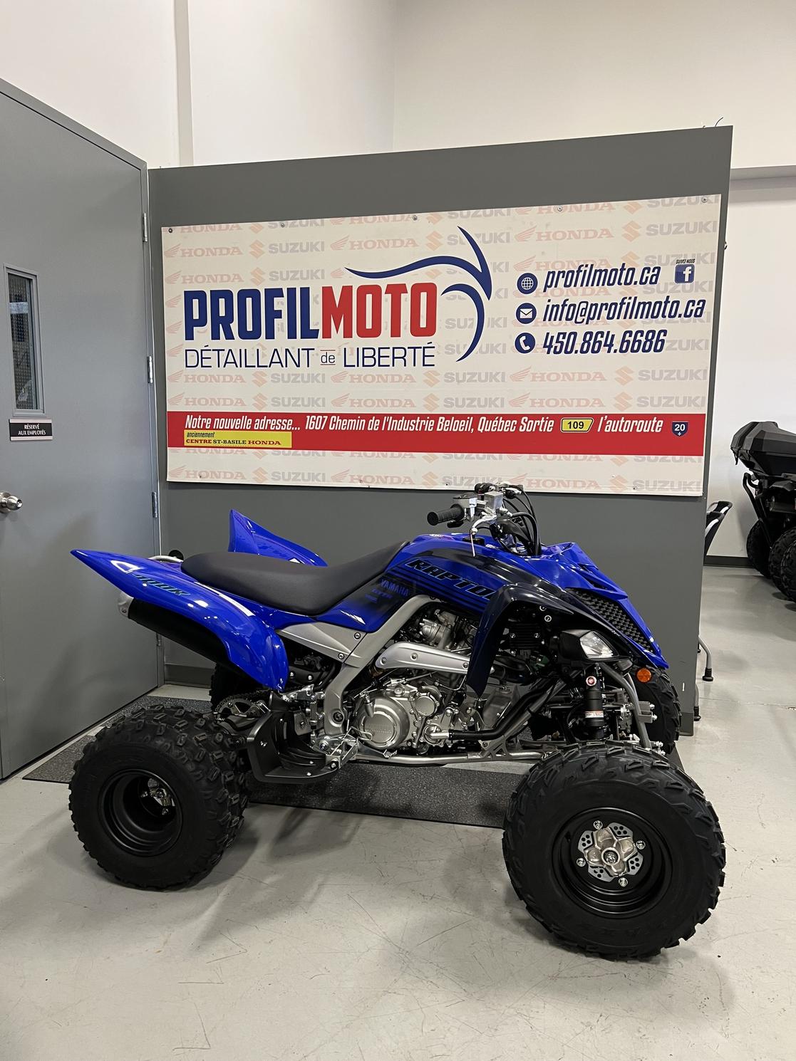 Yamaha Raptor 700R 2024 neuf à Beloeil Profil Moto