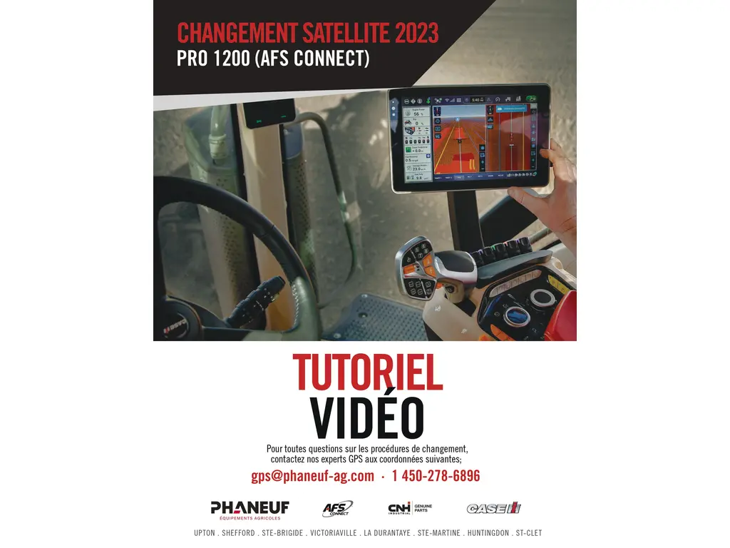 Case IH Pro 1200 CHANGEMENT SATELLITE (TRACTEURS AFS CONNECT) 