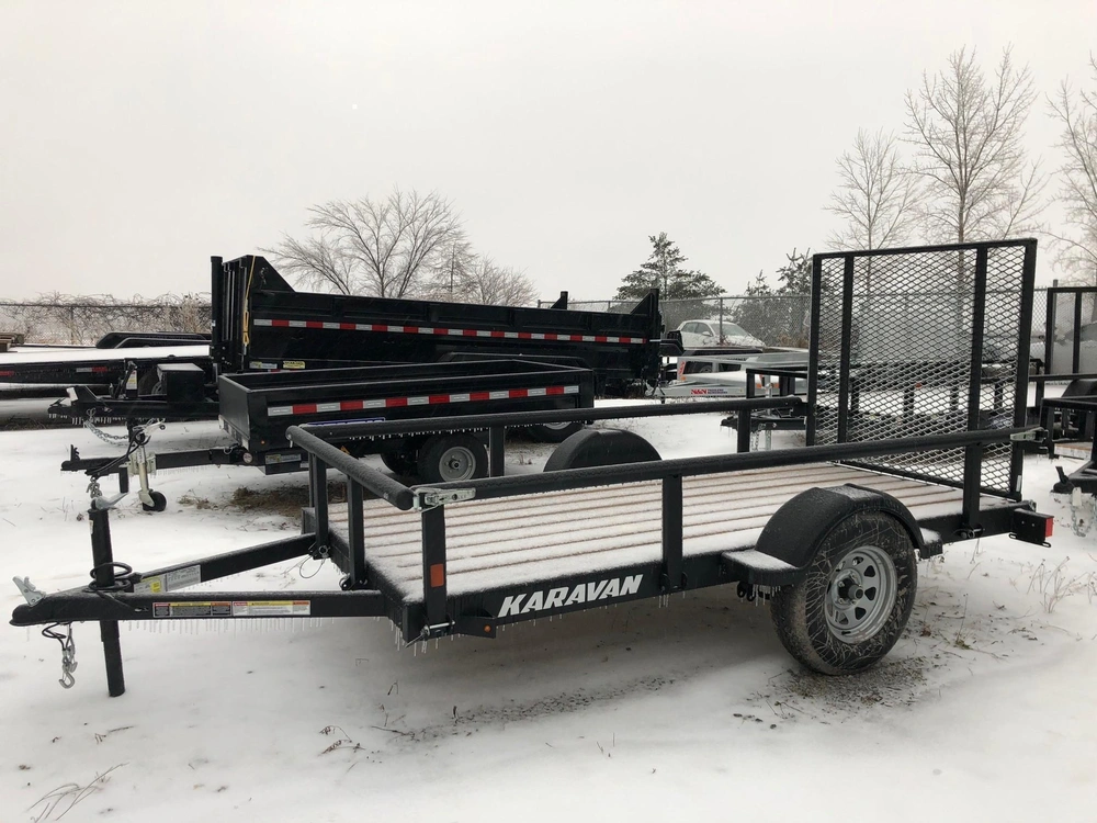 2023 Karavan 6x12 Utilitaire Côté À Rabbat Noir alt