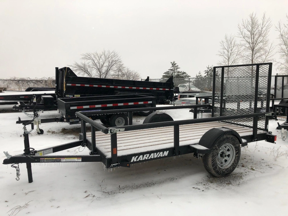 2023 Karavan 6x12 Utilitaire Côté À Rabbat Noir alt