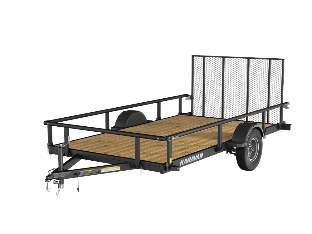 2023 Karavan 6x12 Utilitaire Côté À Rabbat Noir alt