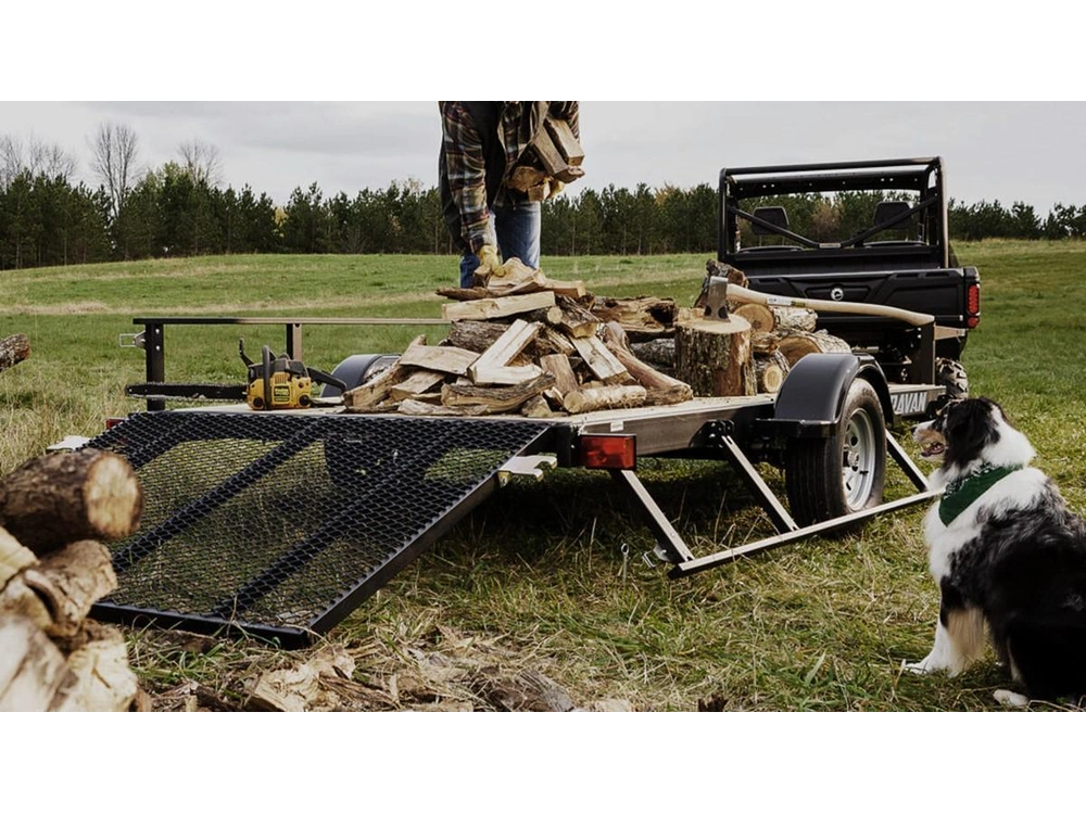 2023 Karavan 6x12 Utilitaire Côté À Rabbat Noir alt
