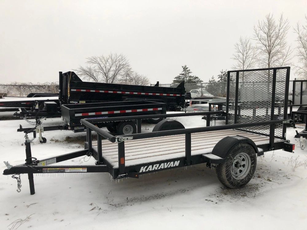2023 Karavan 6x12 Utilitaire Côté À Rabbat Noir alt