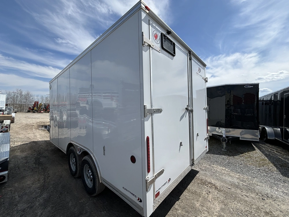 Idéal Cargo 8.5x16 Ta3 + Hauteur Additionnelle De 6'' + Work Zone 2 Portes Blanche 2024 alt