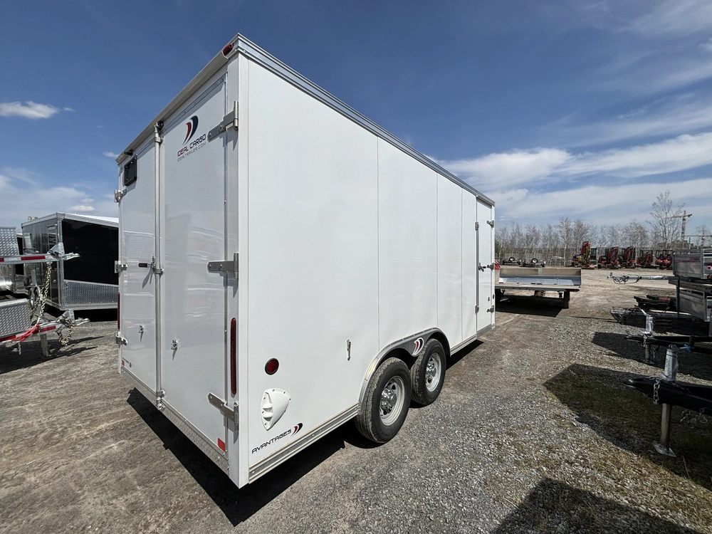 Idéal Cargo 8.5x16 Ta3 + Hauteur Additionnelle De 6'' + Work Zone 2 Portes Blanche 2024 alt