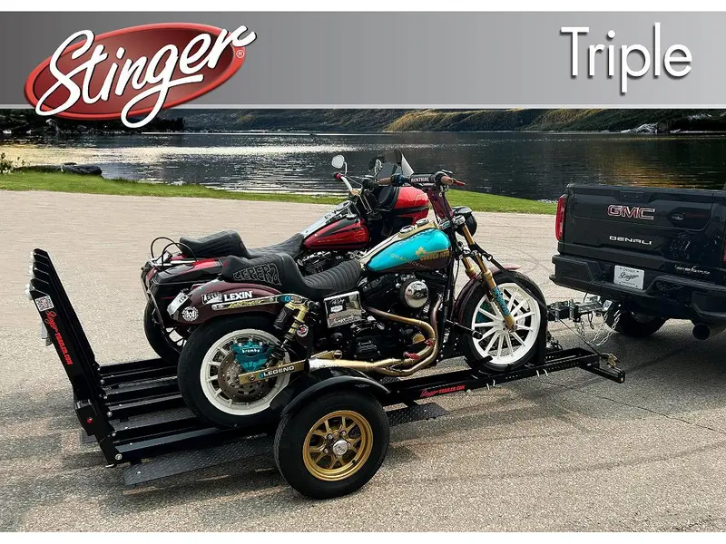2024 Stinger TRIPLE MOTORCYCLE TRAILER