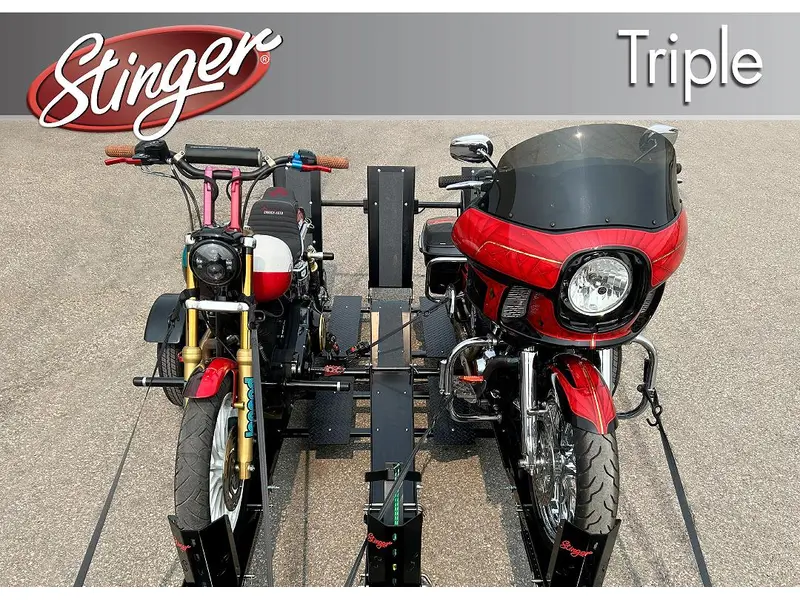 2024 Stinger TRIPLE MOTORCYCLE TRAILER