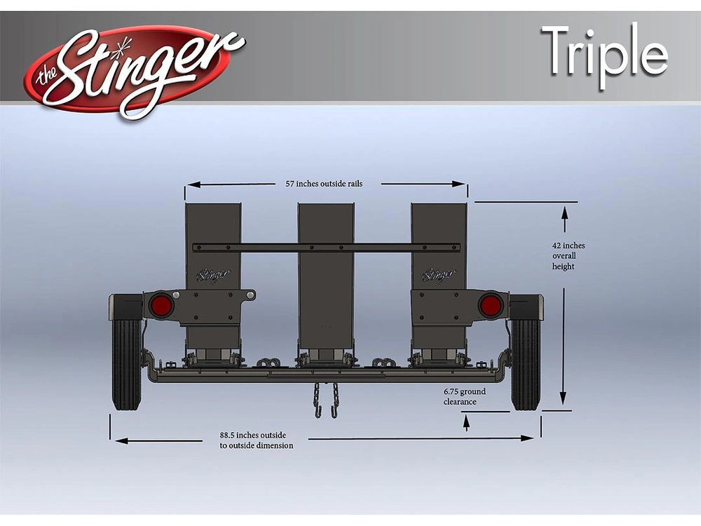 Stinger Triple Motorcycle Trailer 2023 alt