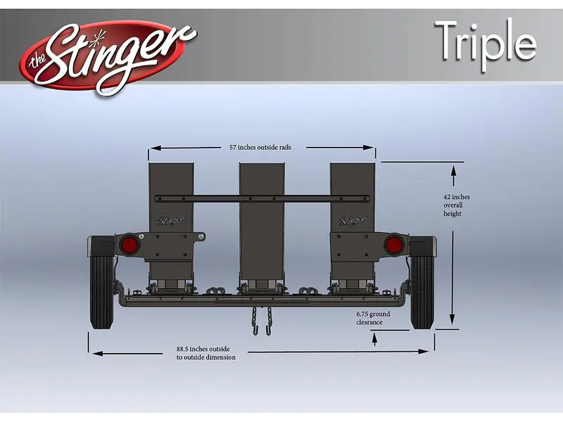 2024 Stinger TRIPLE MOTORCYCLE TRAILER