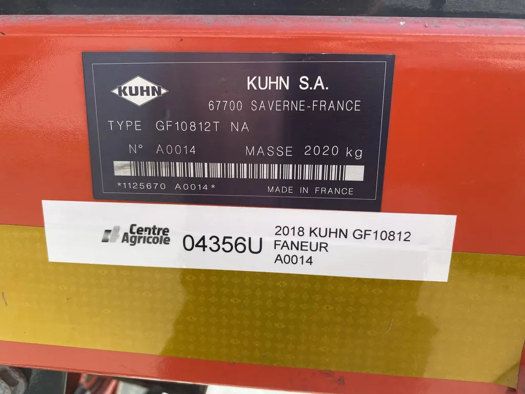 2018 Kuhn GF10812