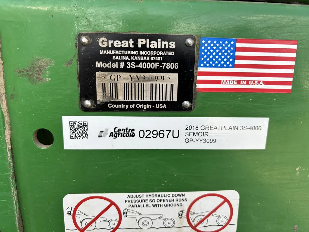 2018 GREAT PLAIN 3S-4000