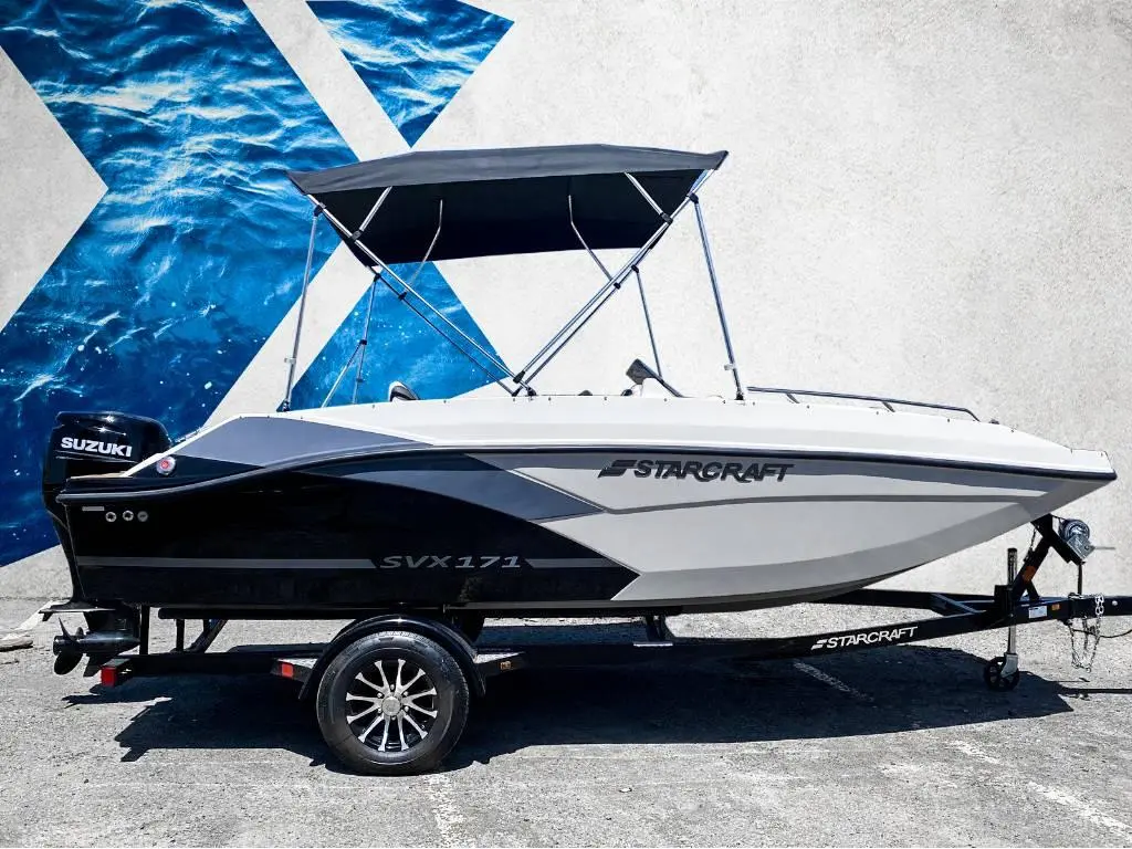 2023 Starcraft SVX 171 OB 90HP  deck boat bateau Ponté Financement à partir de 79$ / semaine