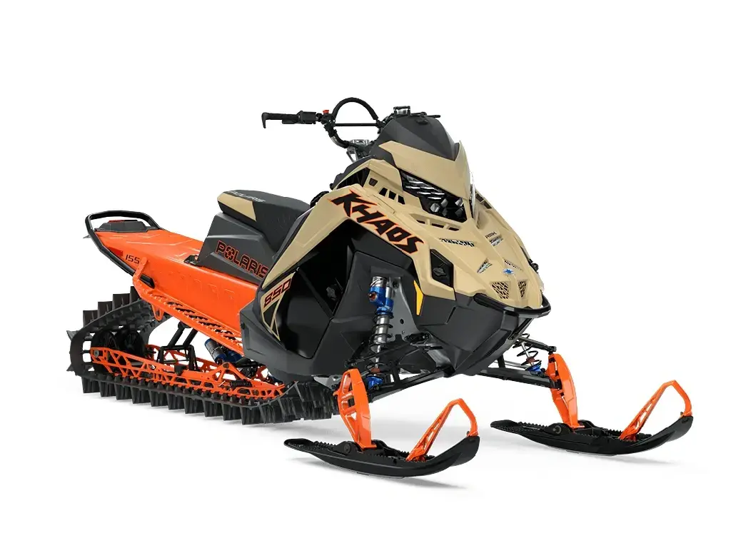 2024 Polaris 850 RMK KHAOS SLASH 165 - Gloss Black / Military Tan / Orange Burst