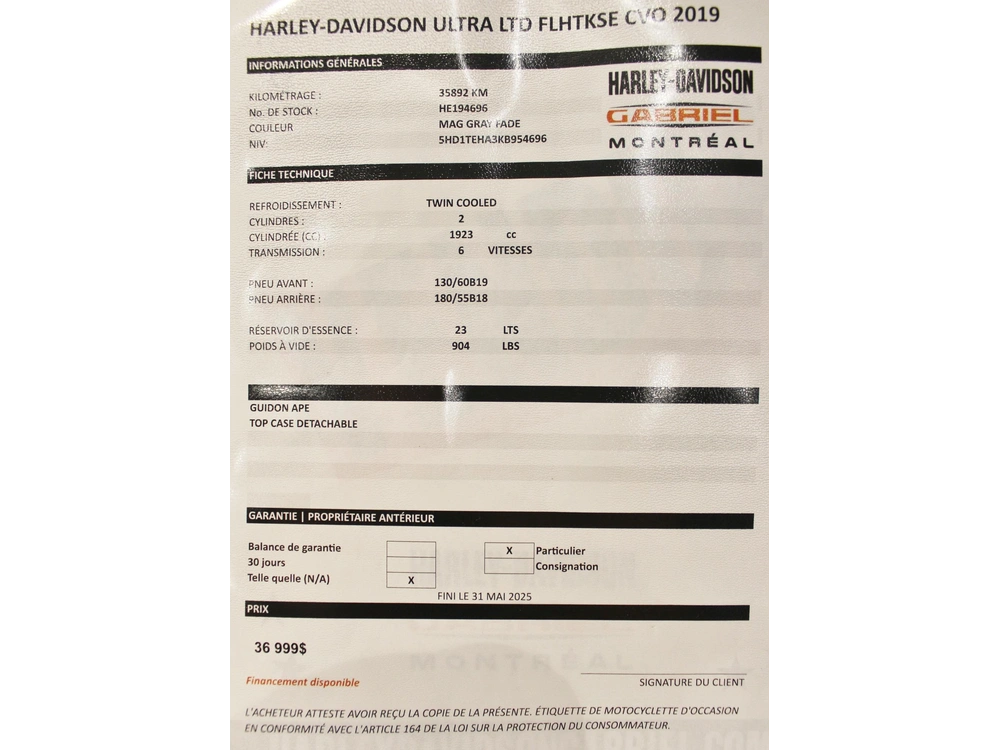 Harley-davidson Flhtkse Cvo Limited 2019 alt