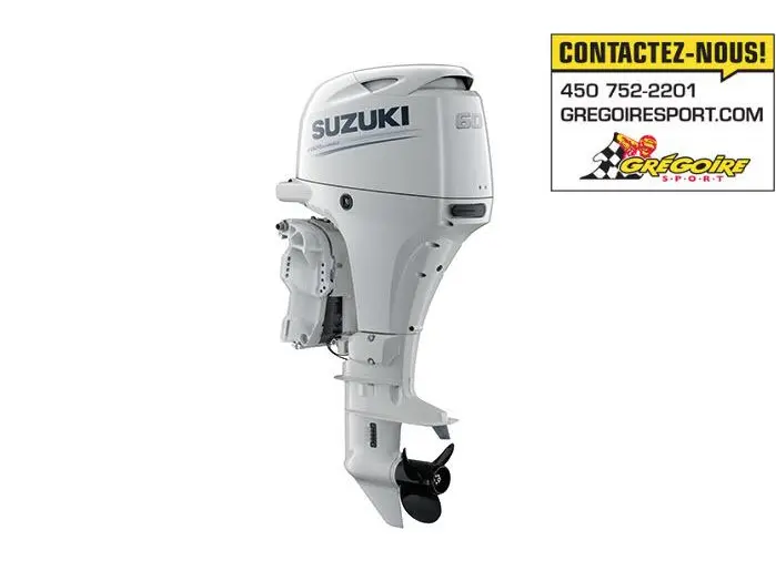 2024 Suzuki DF60 blanc - Moteur hors-bord 60hp blanc - En inventaire