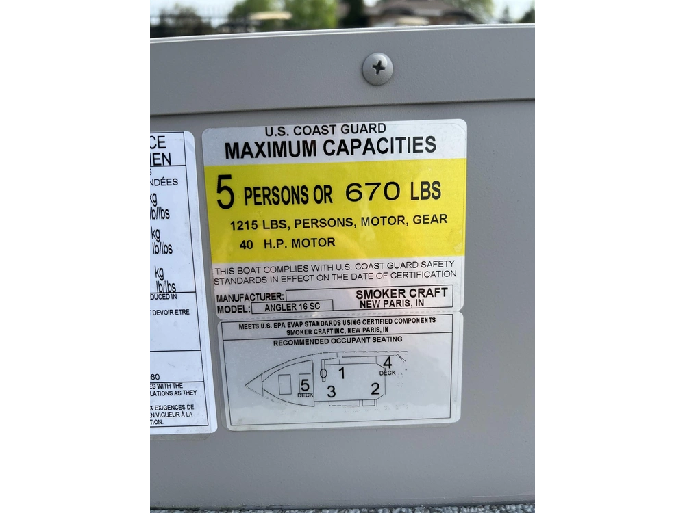 2024 Smoker-craft Angler / Patriot 16 Sc Clearance Priced alt