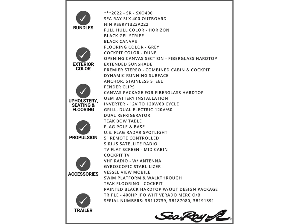 2022 Sea Ray Slx 400 alt