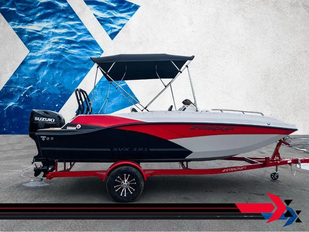 STARCRAFT SVX 191 OB 140HP deck boat bateau Ponté Financement à partir de 110$ / semaine 2025