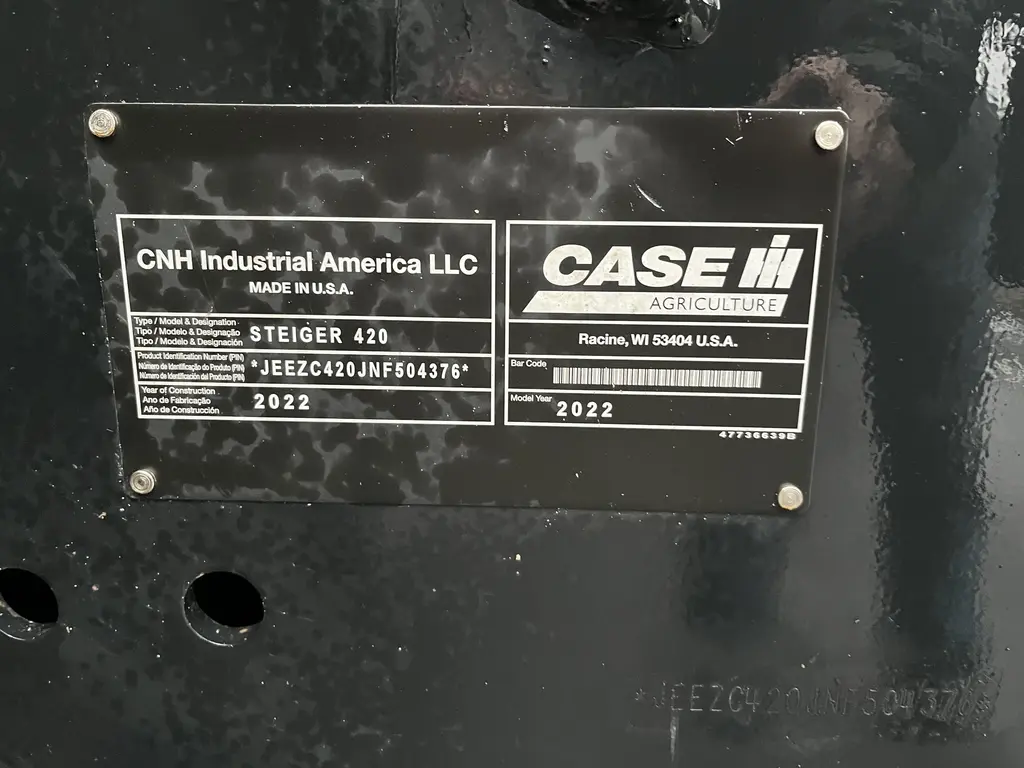 2022 Case IH Steiger 420