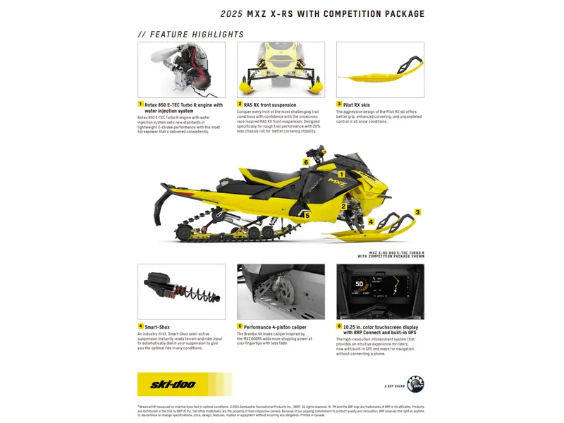 2025 Ski-Doo MXZ XRS Competition 850 R