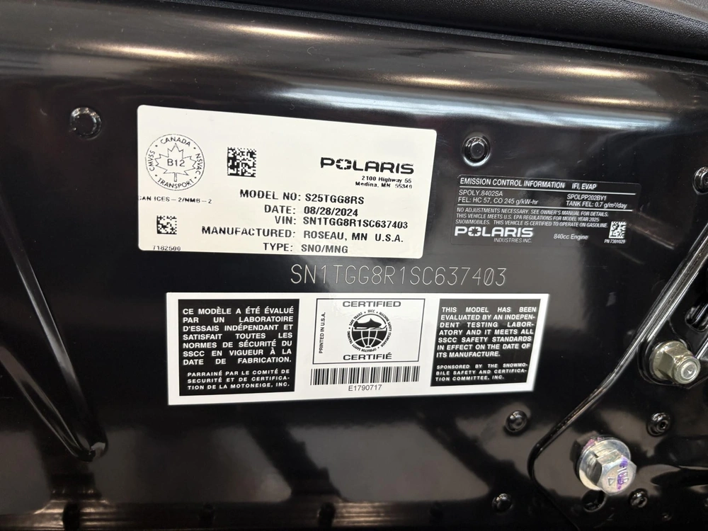 2025 Polaris 850 Rmk Khaos 165 alt