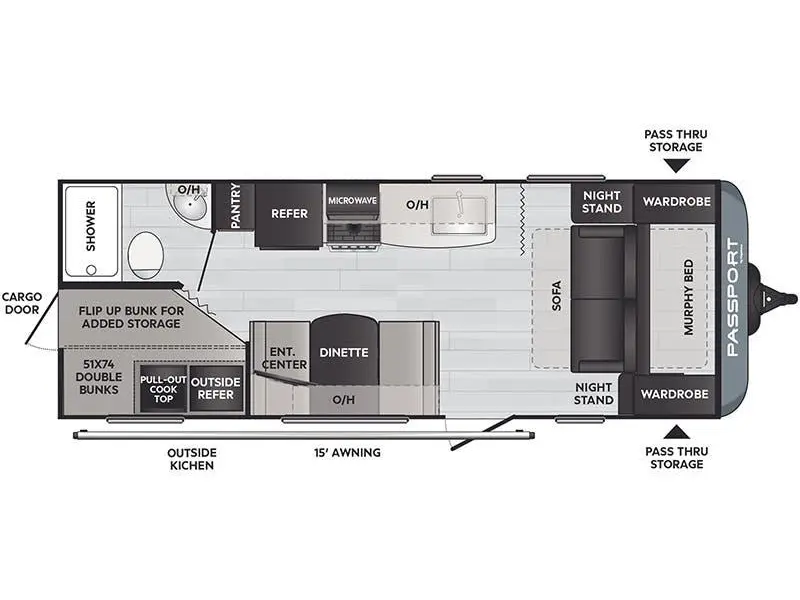 2022 Keystone RV Passport SL Super-lite series 219BH