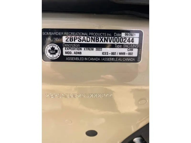 2022 Ski-doo Expedition Extreme 850 E-TEC