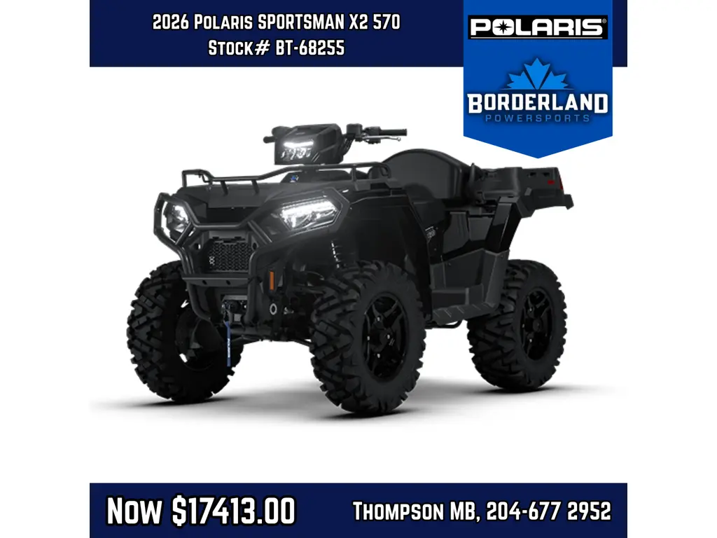 2026 Polaris SPORTSMAN X2 570 ONYX BLACK 