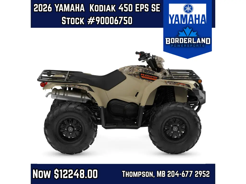 2026 Yamaha Kodiak 450 EPS SE 