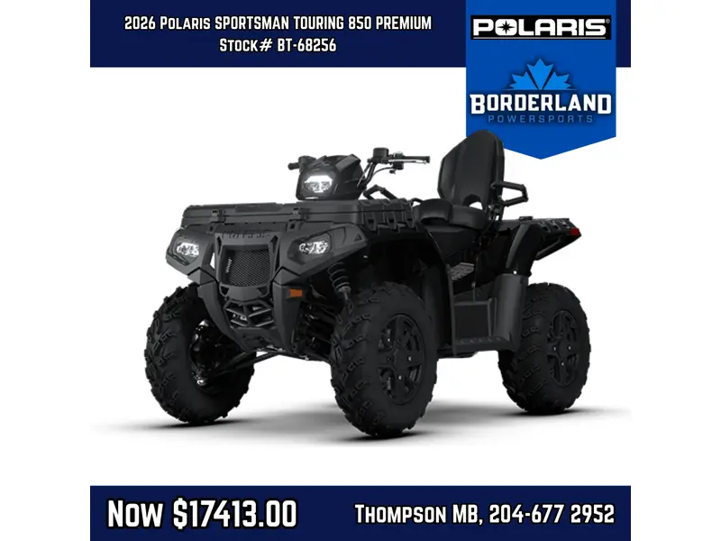 2026 Polaris SPORTSMAN TOURING 850 PREMIUM ONYX BLACK Base