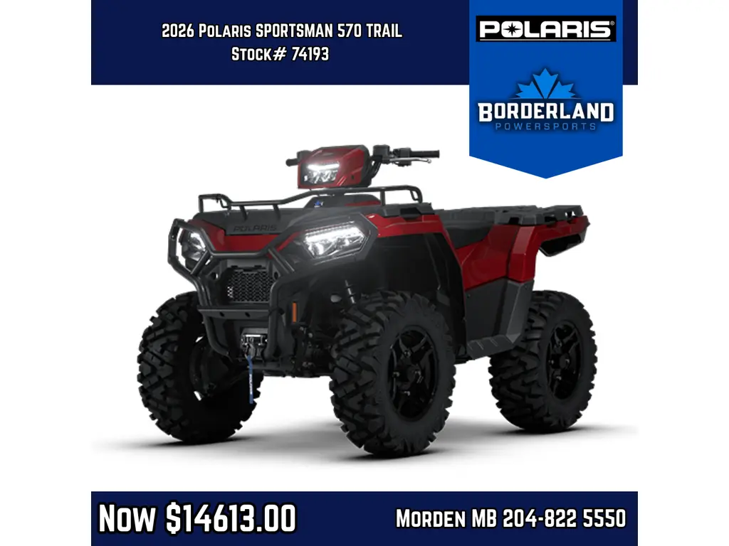 2026 Polaris SPORTSMAN 570 TRAIL SUNSET RED Trail