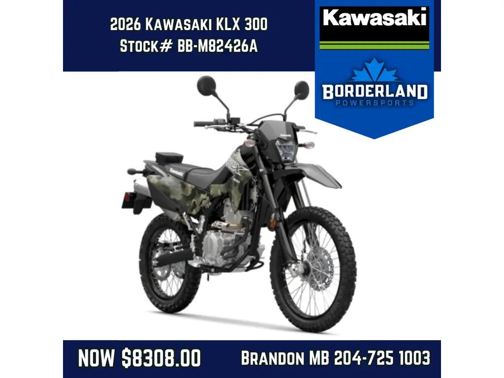 2026 Kawasaki KLX® 300 - Cypher Camo Beige/Ebony