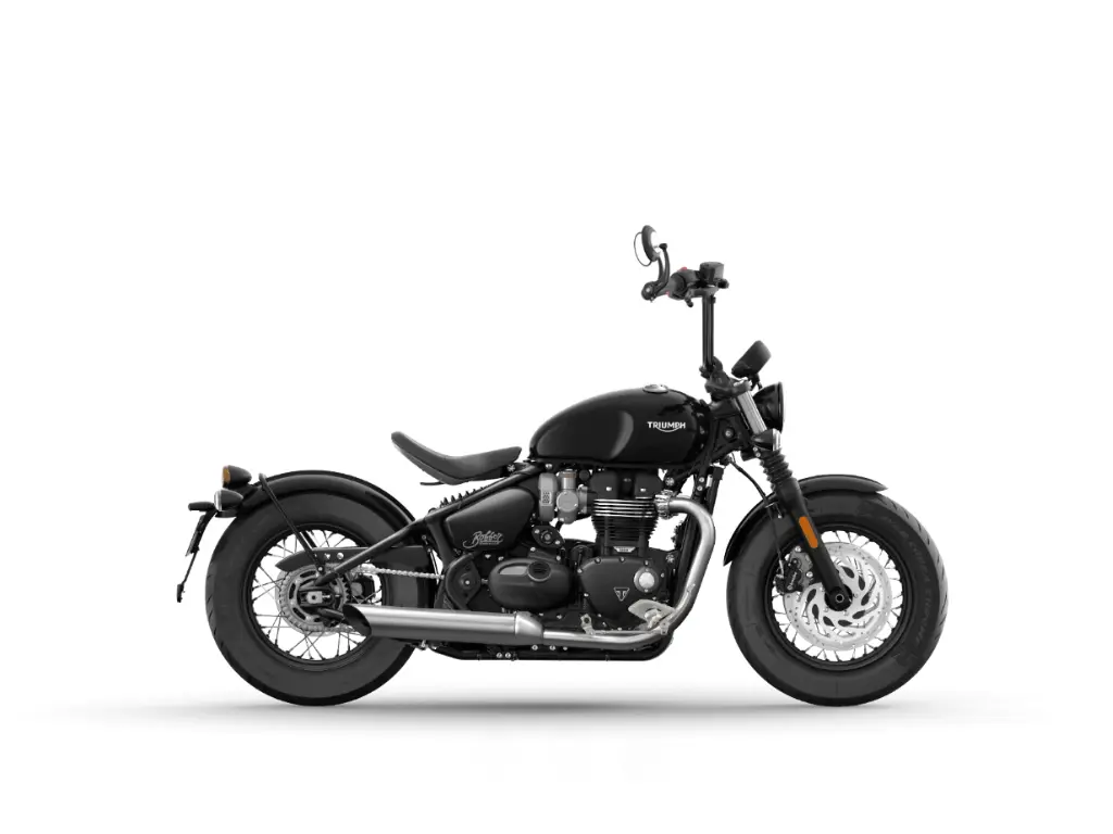 2025 Triumph Bonneville Bobber // Jet Black - w/ High Handlebars & Forward Controls